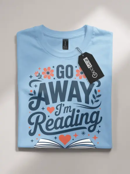 Go Away I'm Reading Shirt – Whimsical Vintage Tee for Book Lovers - Image 4