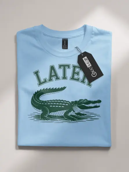 Minimalist Alligator T-Shirt – Collegiate Wordplay Tee - Image 4