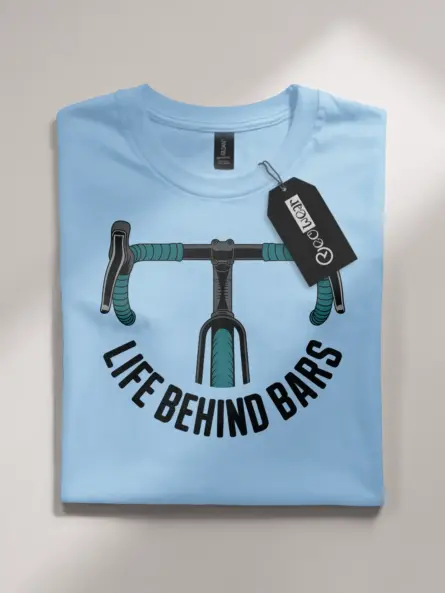 Witty Life Behind Bars Cycling Shirt – Minimalist Road Bike Tee - Image 4