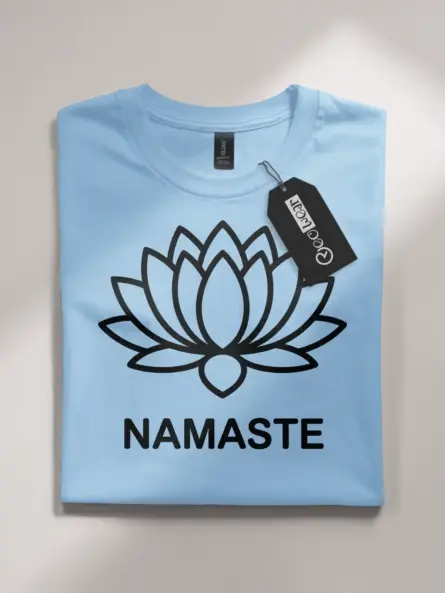Lotus Flower Namaste Shirt – Minimalist Spiritual Yoga Tee - Image 4