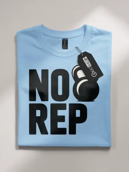 No Rep T-Shirt – Minimalist Kettlebell Workout Tee for CrossFit Athletes - Image 4
