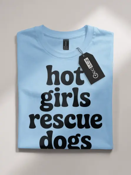 Rescue Dog Mom Shirt – Funny Hot Girls Rescue Dogs Minimalist Tee - Image 4