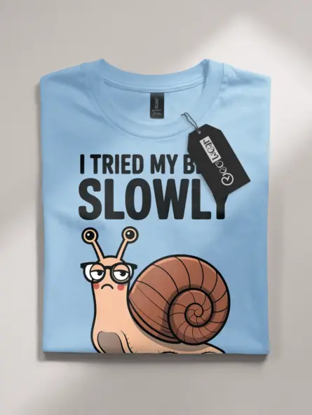 Snail Shirt – Funny Introvert Graphic Tee with Minimalist Vibes - Image 4