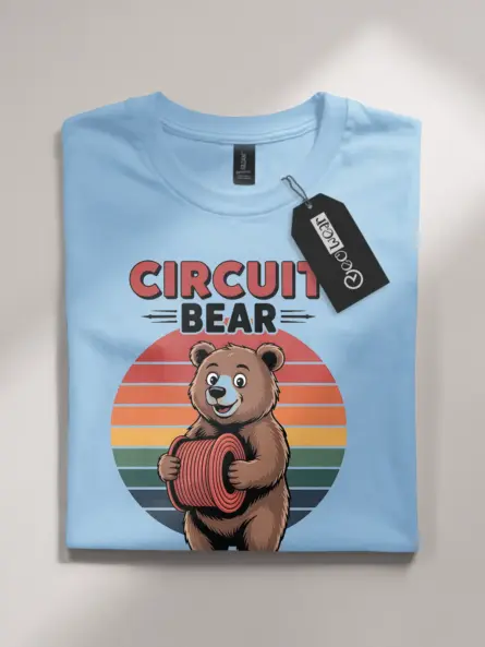 Vintage Electrician Bear T-Shirt for Techies - Image 7