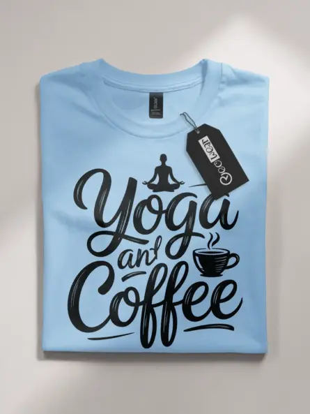 Peaceful Yoga and Coffee T-Shirt for Women - Image 4