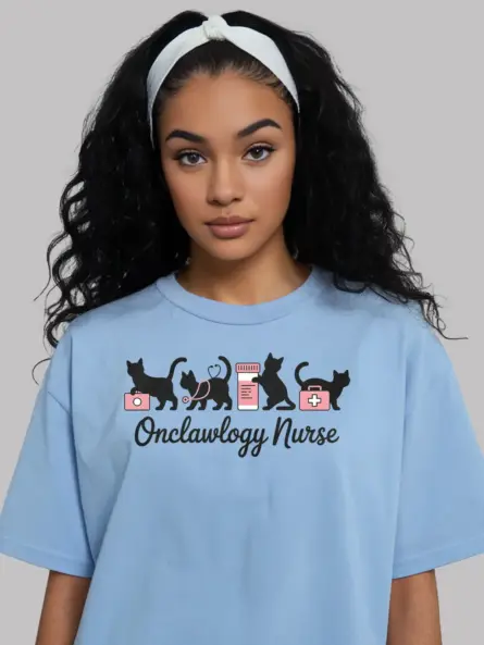 Funny Nurse Cat Shirt – Onclawlogy Design for Oncology Nurses - Image 6