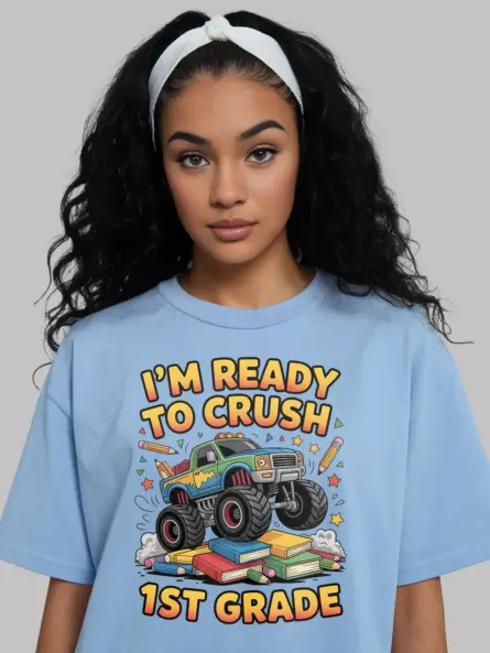Crush 1st Grade Shirt – Bold Monster Truck Power Tee for Boys - Image 6