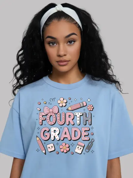 Fourth Grade Shirt – Glitter Kawaii Back to School Tee - Image 6