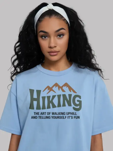 Funny Hiking T-Shirt for Outdoor Lovers – The Art of Walking Uphill - Image 6
