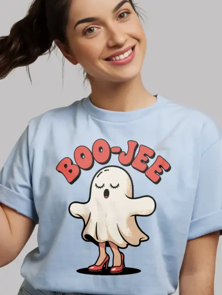 light blue Shirt – boo jee halloween t-shirt retro girls night