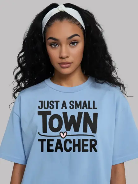 Adorable Small Town Teacher Shirt – Country School Gift Tee - Image 6