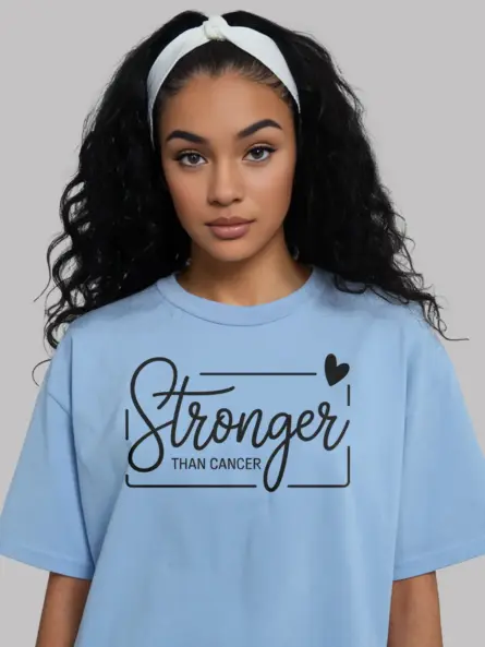 Stronger Than Cancer Shirt – Minimalist Motivation Tee - Image 6
