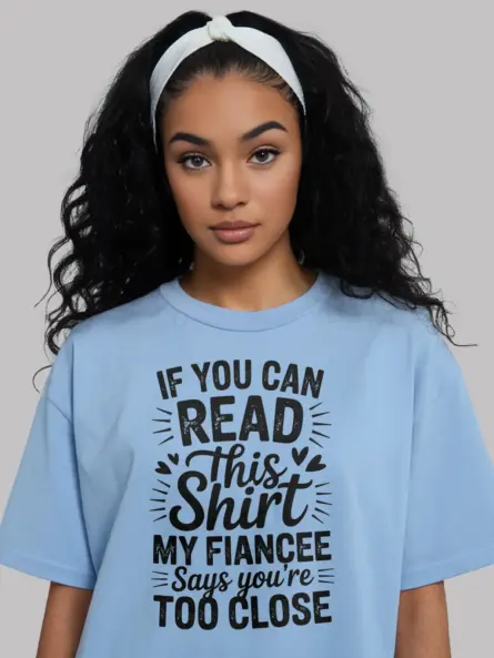 Funny Engaged Couple T-Shirt for Men - Image 3