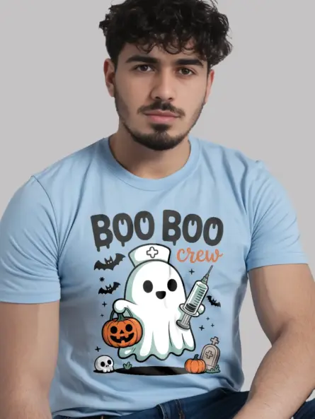 Adorable Boo Crew Nurse T-Shirt for Halloween - Image 10
