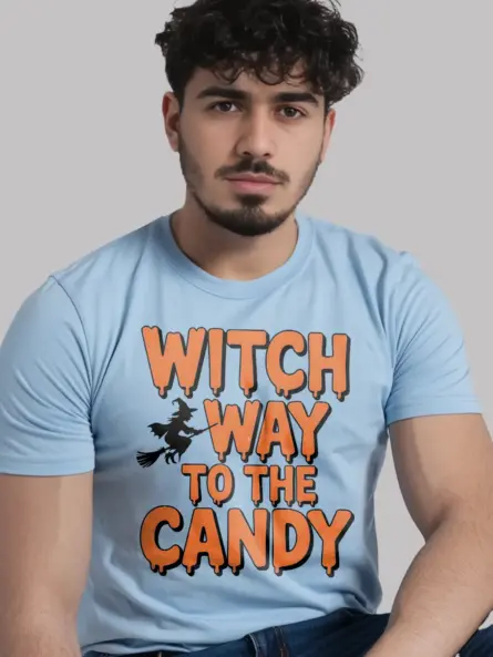 Witch Way to the Candy Shirt – Funny Halloween Tee for Kids & Parents - Image 6
