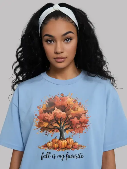 Artistic Autumn Tree Shirt – Fall Is My Favorite Watercolor Tee - Image 6