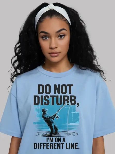 Funny Fishing Shirt – Do Not Disturb Graphic Tee for Rugged Weekend Anglers - Image 6