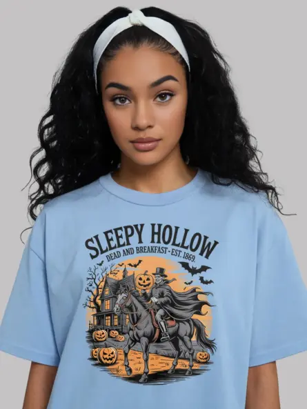 Sleepy Hollow Dead and Breakfast Shirt – Spooky Vintage Tee - Image 6