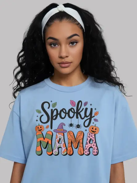 Colorful Spooky Mama Halloween Shirt for Fall-Loving Moms - Image 6