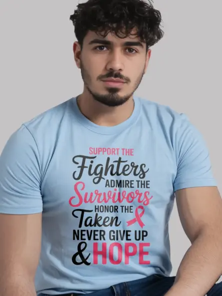 Support the Fighters Hope Shirt – Inspirational Pink Ribbon Tee - Image 5