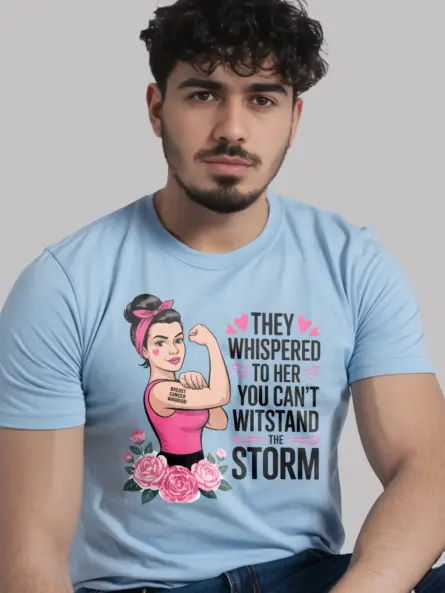 They Whispered to Her Shirt – Rosie Pink Ribbon Power Tee - Image 6
