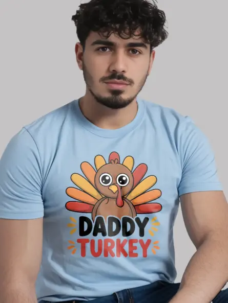 Daddy Turkey Shirt Funny Thanksgiving Tee for Dads - Image 6