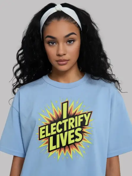Electrician Gift Comic T-Shirt I Electrify Lives - Image 5