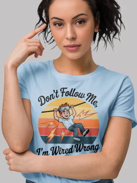 Funny Electrician Retro T-Shirt - Image 5