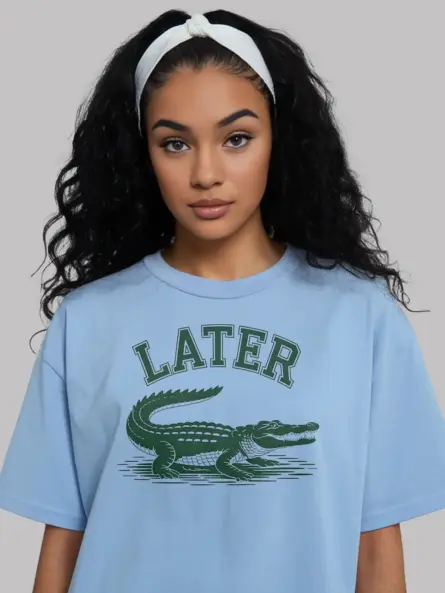 Minimalist Alligator T-Shirt – Collegiate Wordplay Tee - Image 6