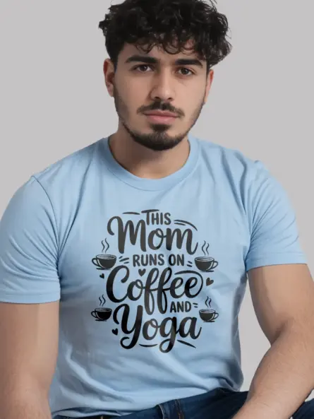 Charming Coffee Yoga Mom T-Shirt - Image 6