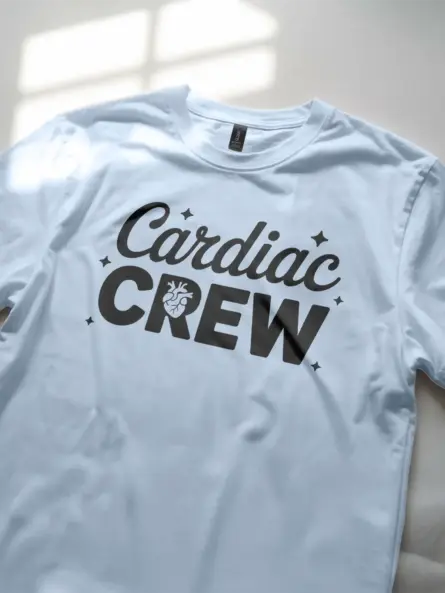 light blue cardiac crew shirt
