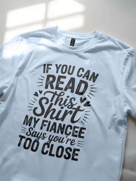 Funny Engaged Couple T-Shirt for Men - Image 2