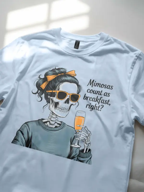 light blue skeleton mimosa t-shirt style