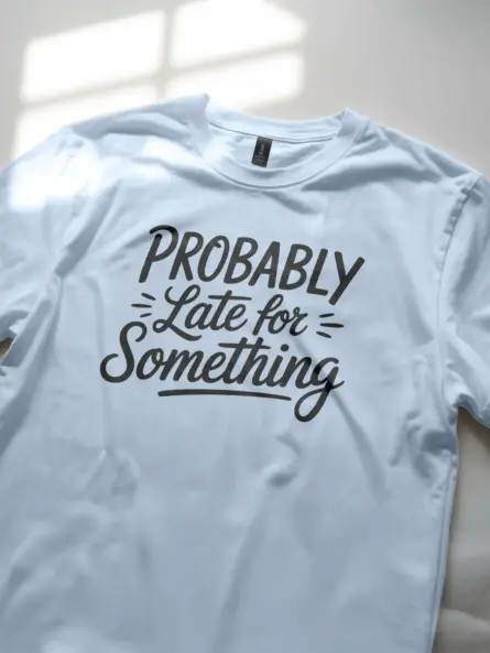 light blue lifestyle probably late for something t-shirt casual wear
