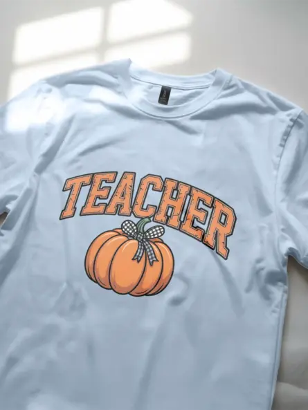 Adorable Pumpkin Teacher Halloween Shirt for Fall - Image 6