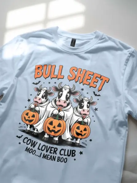 Hilarious Bull Sheet Cow Ghost T-Shirt for Halloween Fans - Image 8