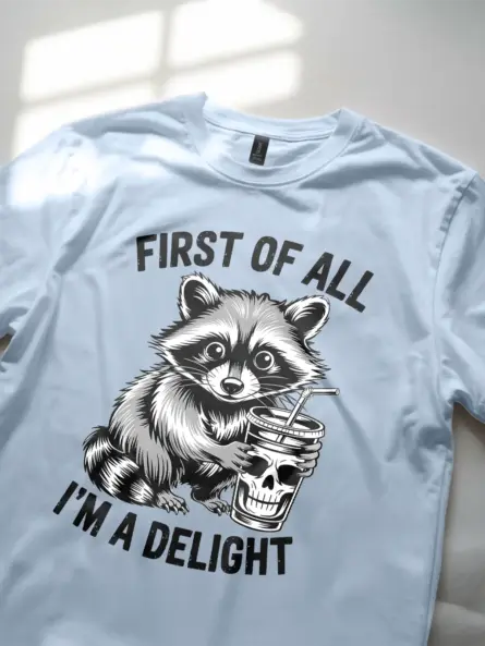 Hilarious Funny Raccoon Delight T-Shirt for Meme Fans - Image 8