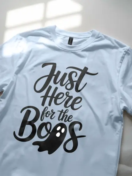 Just Here for the Boos Shirt – Funny Ghost Tee for Halloween Parties - Image 5