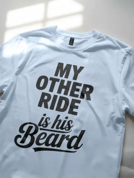 light blue my other ride is his beard shirt flirty graphic shirt