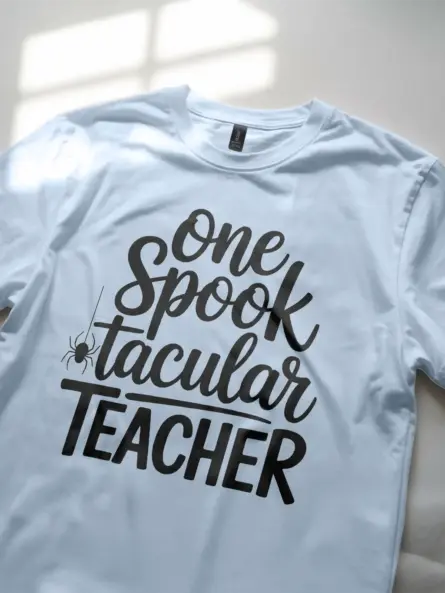 One Spooktacular Teacher Shirt – Cute Halloween Tee for Classroom Fun - Image 5