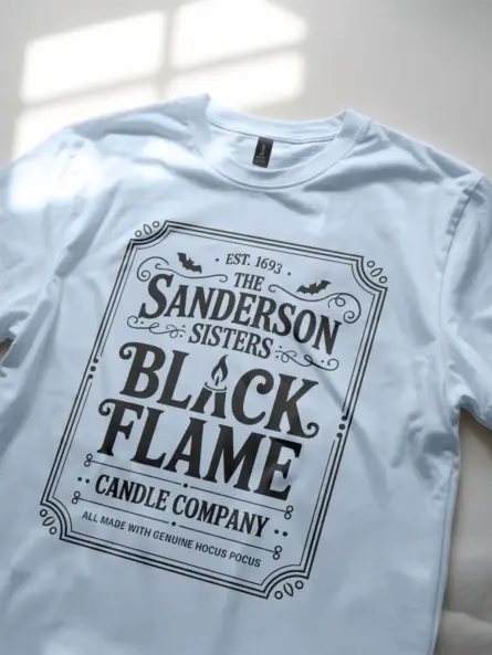 Sanderson Sisters Black Flame Candle Shirt - Image 6