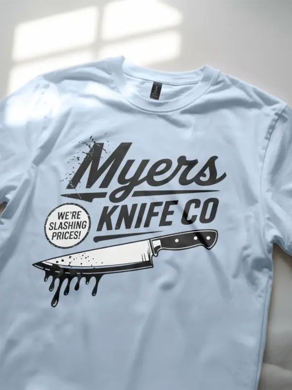 Shirt light blue – Vintage Slasher Knife T-Shirt