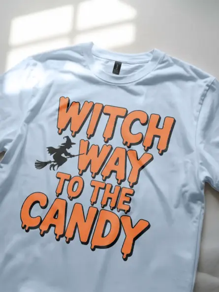Witch Way to the Candy Shirt – Funny Halloween Tee for Kids & Parents - Image 5