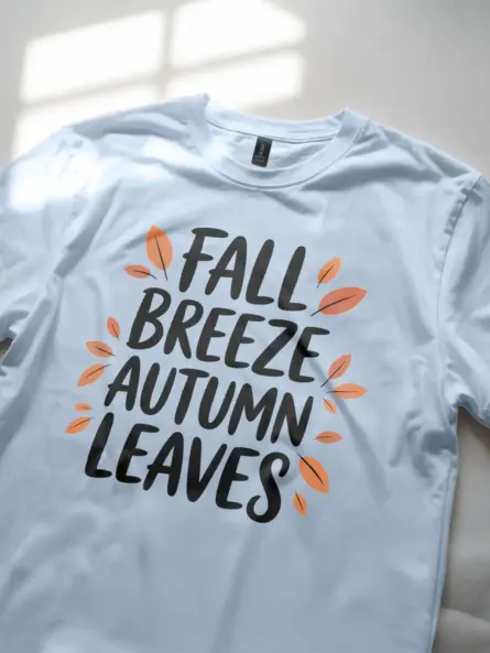 Autumn Leaves T-Shirt – Minimalist Fall Quote Tee for Cozy Aesthetic - Image 5