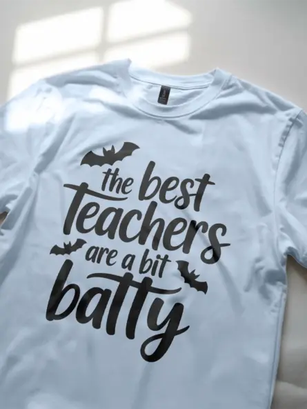 Batty Teacher Halloween Shirt – Funny Halloween Tee for Educators & Classroom Spirit - Image 6