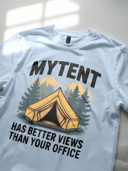 Better Views Camping Quote Shirt – Funny Outdoor Adventure Tee - Image 5