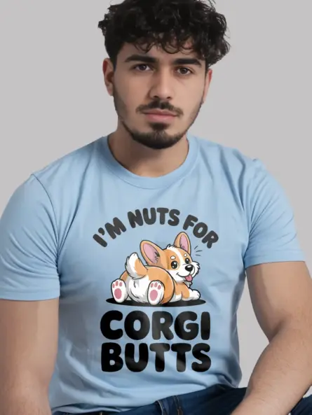 Corgi Butt T Shirt Hilarious Cartoon Dog Lover Gift Tee - Image 6