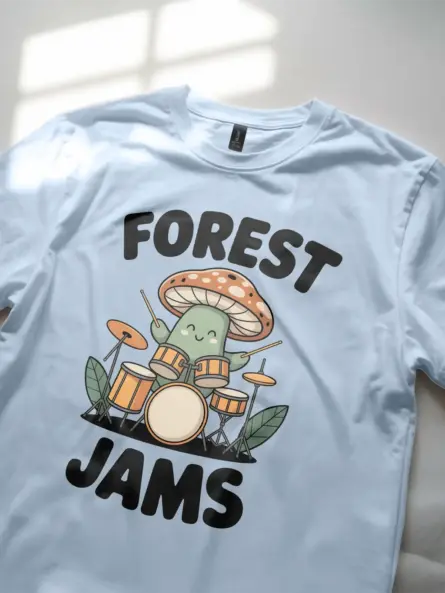 Cottagecore Mushroom T-Shirt Forest Jams Design - Image 5