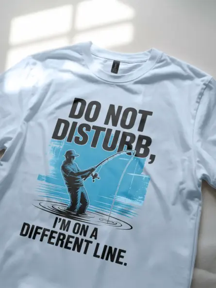 Funny Fishing Shirt – Do Not Disturb Graphic Tee for Rugged Weekend Anglers - Image 5