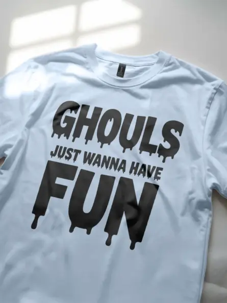 Ghouls Just Wanna Have Fun Shirt – Retro Dripping Text Halloween Tee for Partygoers - Image 6